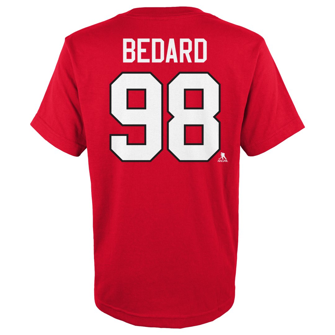 NHL Branded Youth NHL Chicago Blackhawks Connor Bedard T Shirt