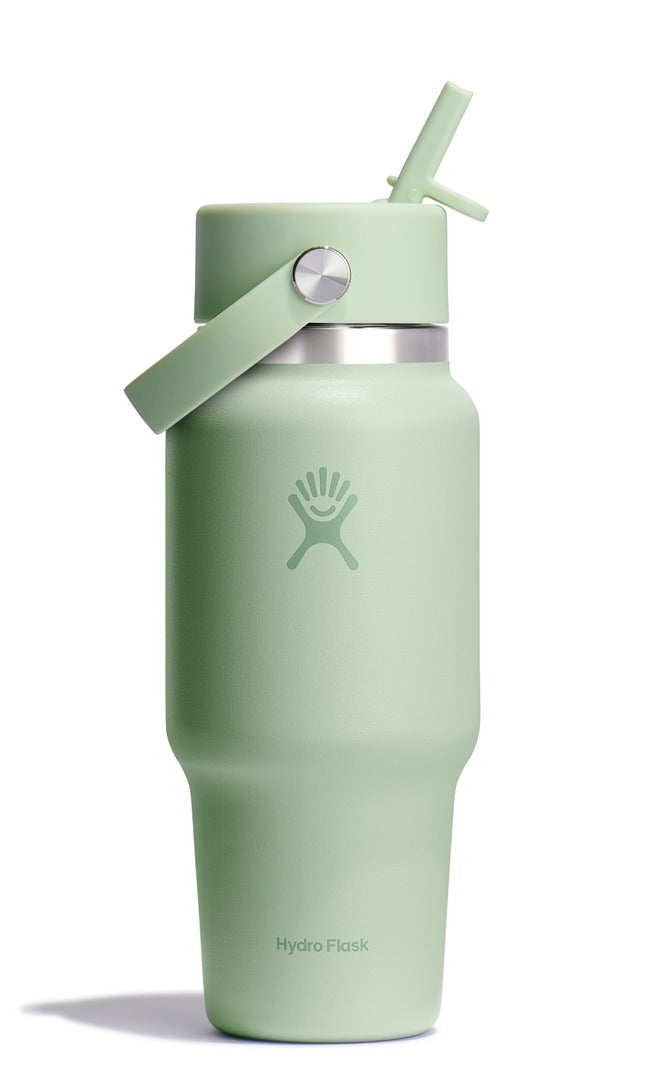 Hydro Flask Wide Mouth Travel Bottle with Flex Straw Cap 24oz/710ml