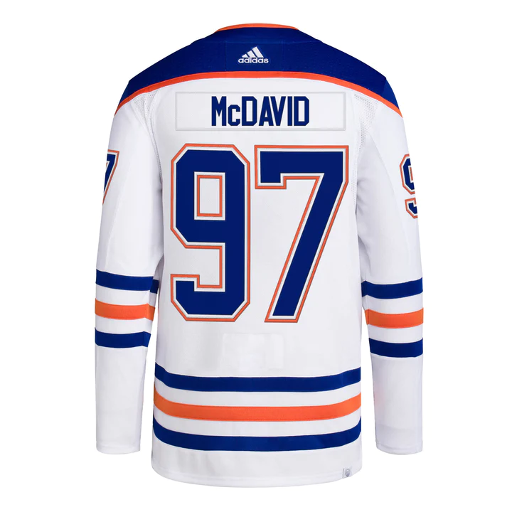 adidas NHL Edmonton Oilers Connor McDavid Authentic Primegreen Away Je