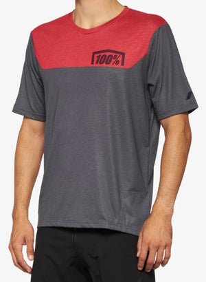 100% Men's Celium All Mountain Short Sleeve Bike Jersey Racer Red