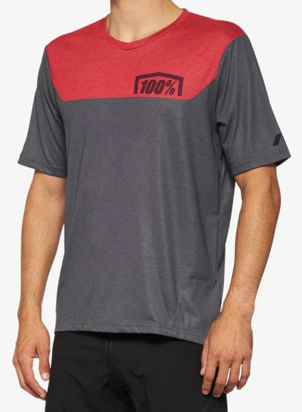 100% Men's Celium All Mountain Short Sleeve Bike Jersey Racer Red