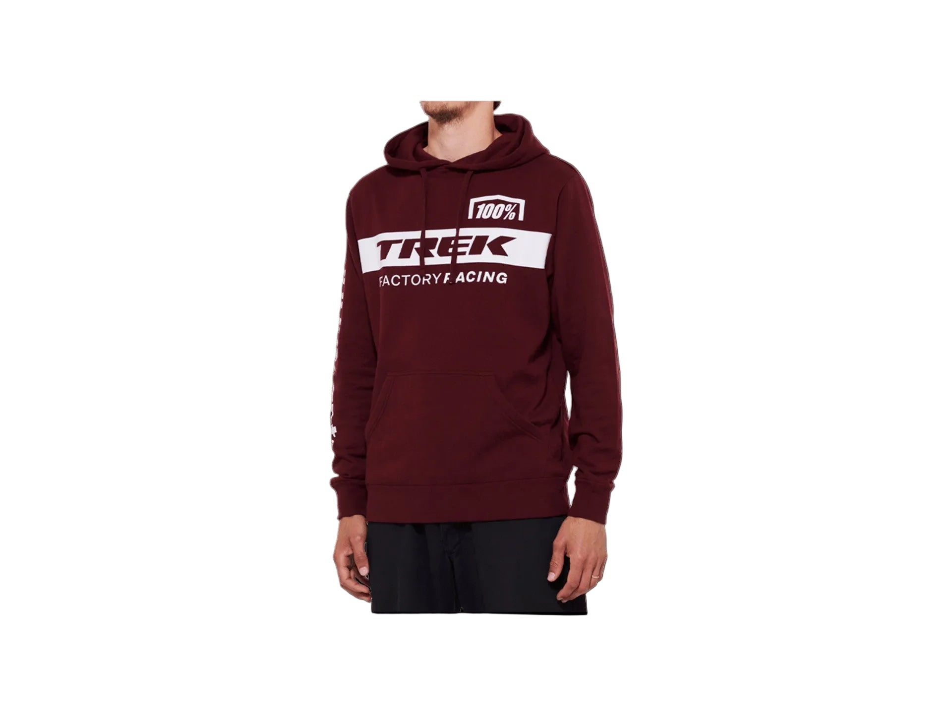 100% Men's Trek Factory Racing Hoodie Dark Red