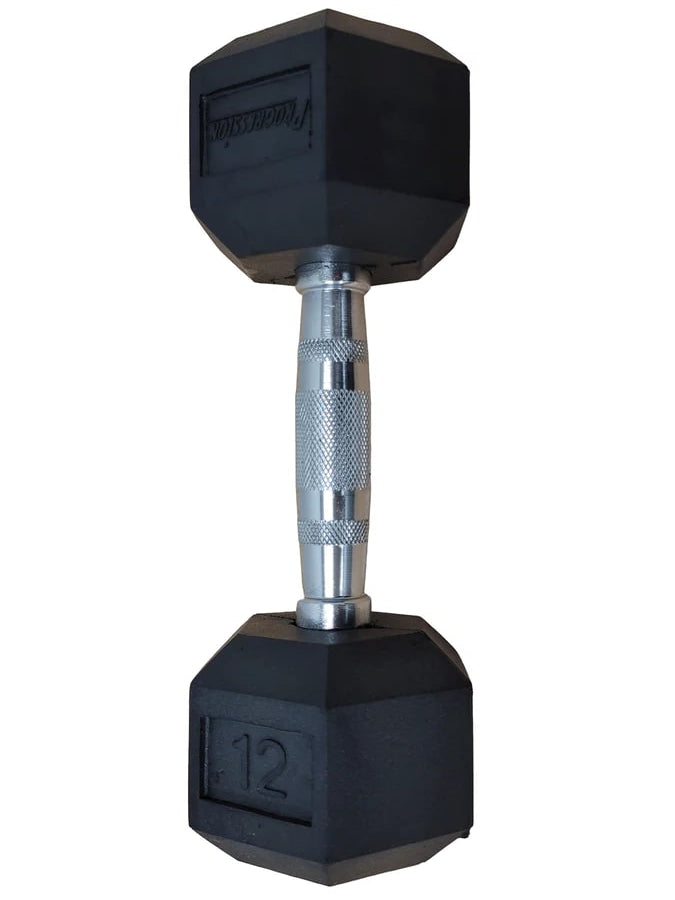 Rubber Hex Dumbbell - 12 lbs