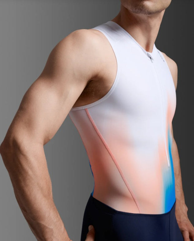 2XU Men's Core Trisuit Nebula Blaze/Midnight 