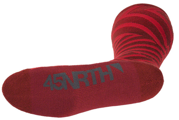 45NRTH Dazzle Midweight Knee High Wool Sock Chilli Pepper Red