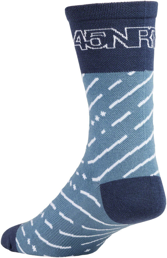 45NRTH Snow Band Lightweight Wool Sock Light Blue/Blue