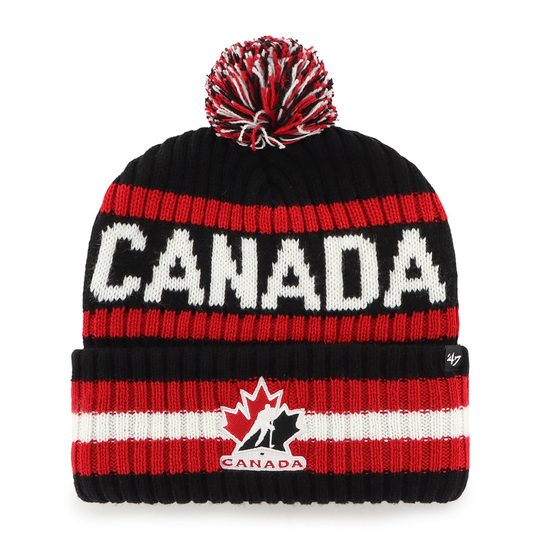 '47 Brand Men's IIHF Team Canada Bering Cuffed Pom Knit