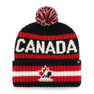 '47 Brand Men's IIHF Team Canada Bering Cuffed Pom Knit