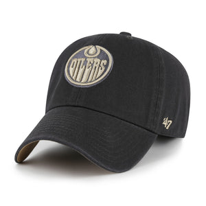 '47 Brand Men's NHL Edmonton Oilers Charki Ballpark Clean-Up Hat Charcoal