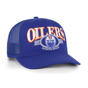 '47 Brand Men's NHL Edmonton Oilers Deluxia Hitch RF Hat Blue