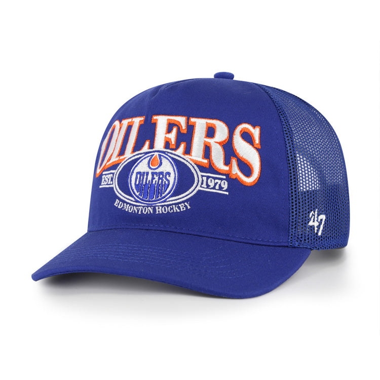 '47 Brand Men's NHL Edmonton Oilers Deluxia Hitch RF Hat Blue