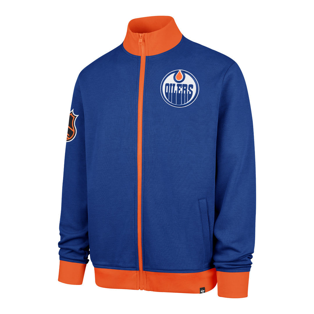 '47 Brand Men's NHL Edmonton Oilers Relief Track Jacket