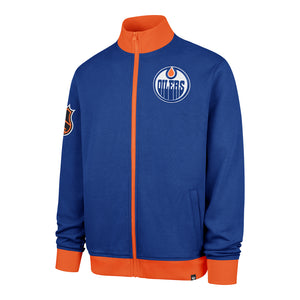 '47 Brand Men's NHL Edmonton Oilers Relief Track Jacket