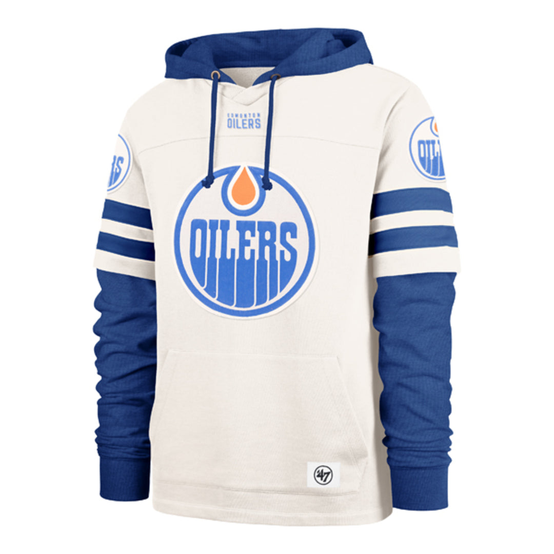 '47 Brand Men's NHL Edmonton Oilers Split Zone II Duo Lacer Hoodie