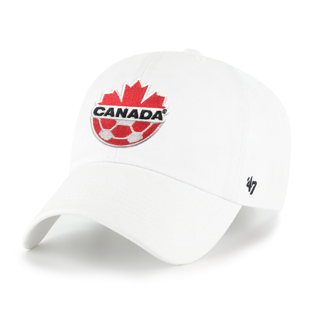 '47 Brand Men's Team Canada Soccer Clean-Up Cap White