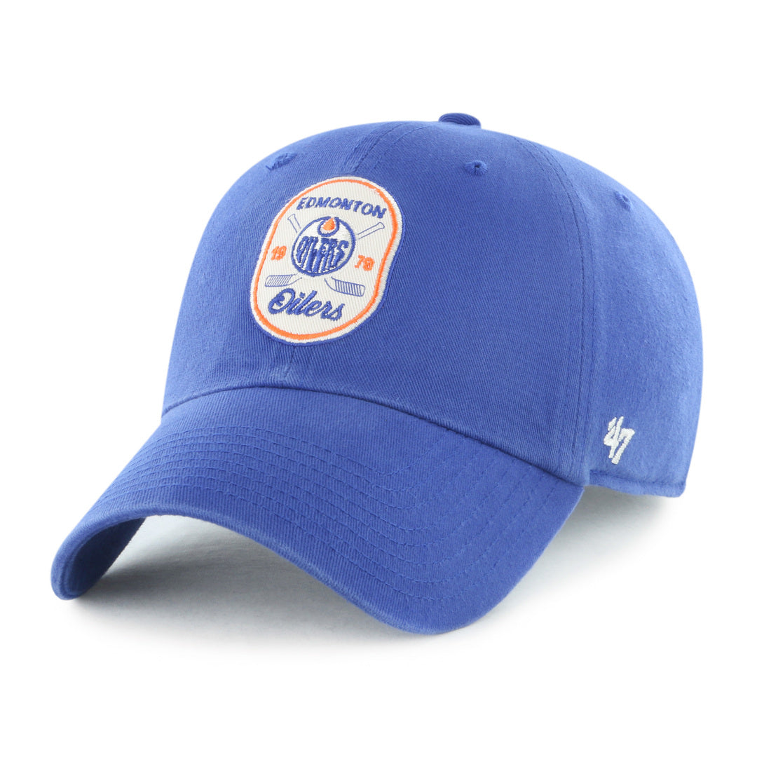 '47 Brand NHL Edmonton Oilers Crosspatch Clean-Up Cap Blue