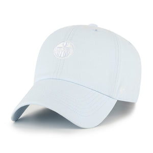 47 Brand NHL Womens Edmonton Oilers Gelato Clean-Up Hat Light Blue
