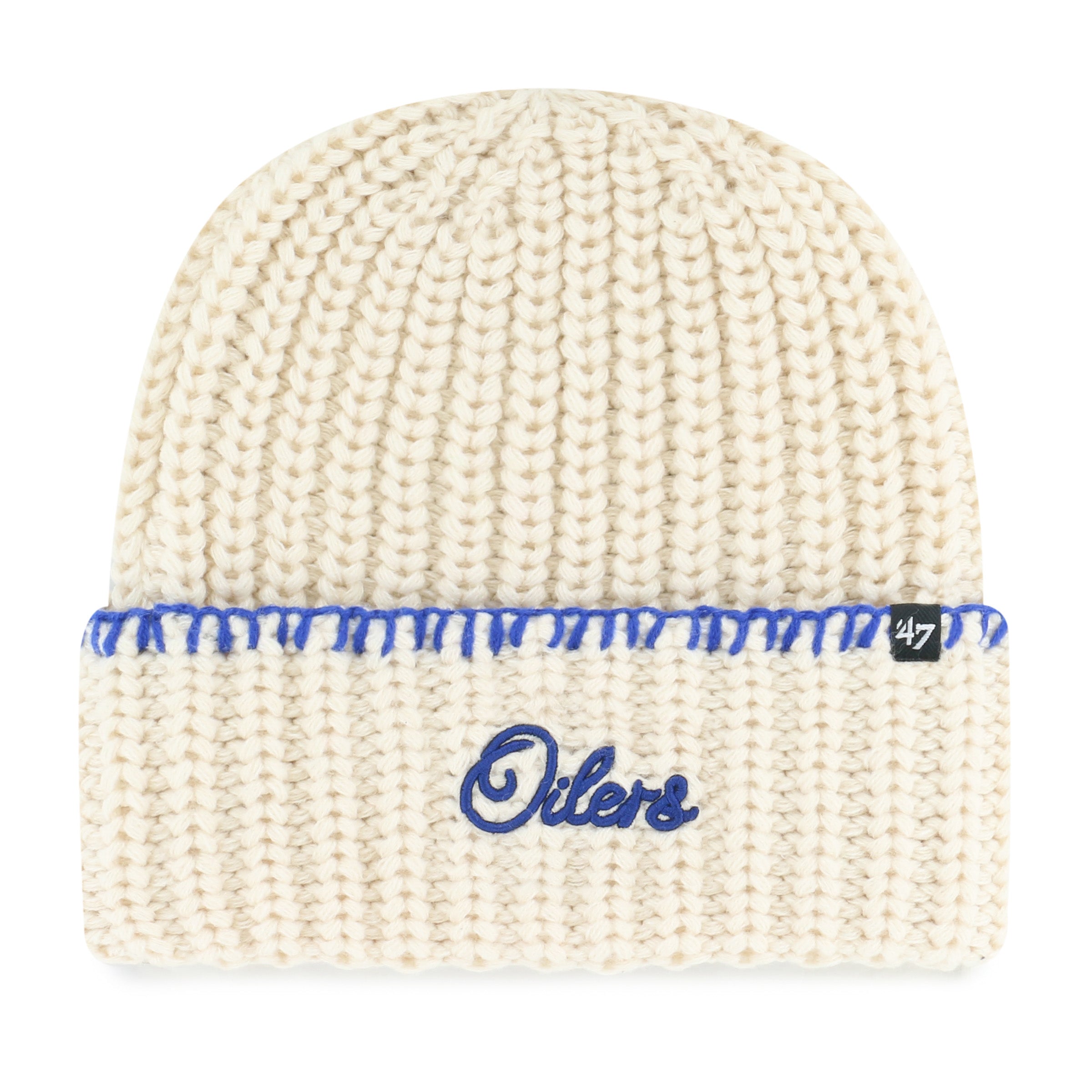 '47 Brand Women's NHL Edmonton Oilers Blanket Stitch Cuffed Knit