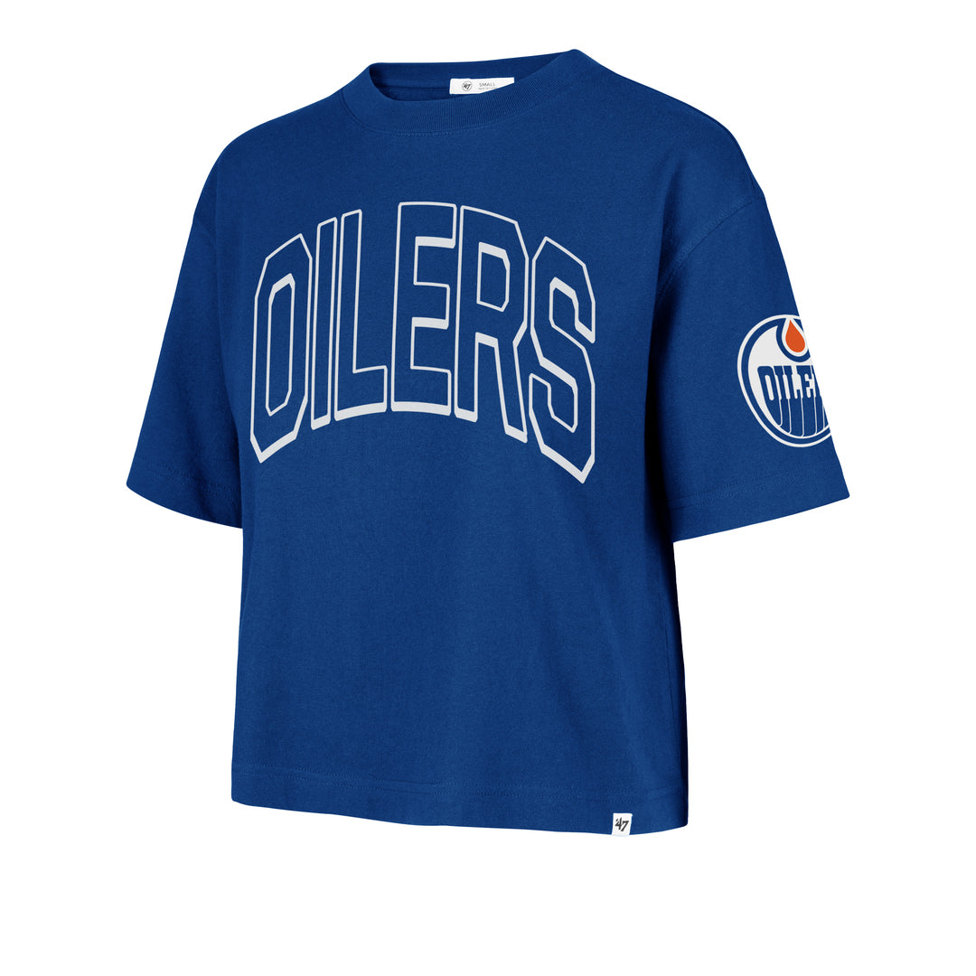 '47 Brand Women's NHL Edmonton Oilers Call Out Crop T-Shirt