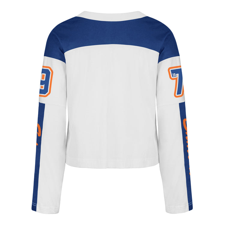 '47 Brand Women's NHL Edmonton Oilers Exclamation Metro Jersey Top