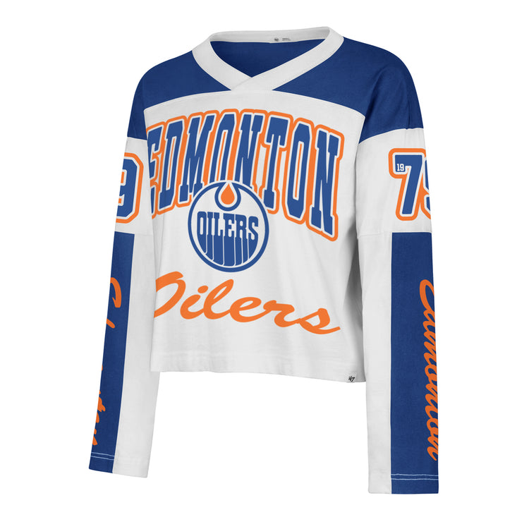 '47 Brand Women's NHL Edmonton Oilers Exclamation Metro Jersey Top