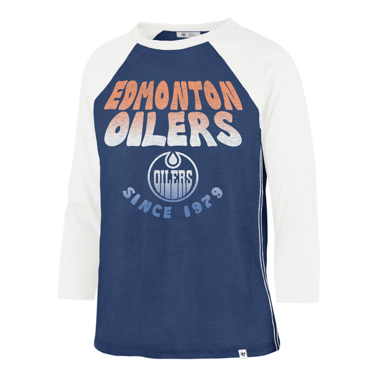 '47 Brand Women's NHL Edmonton Oilers Harmony 3/4 T-Shirt