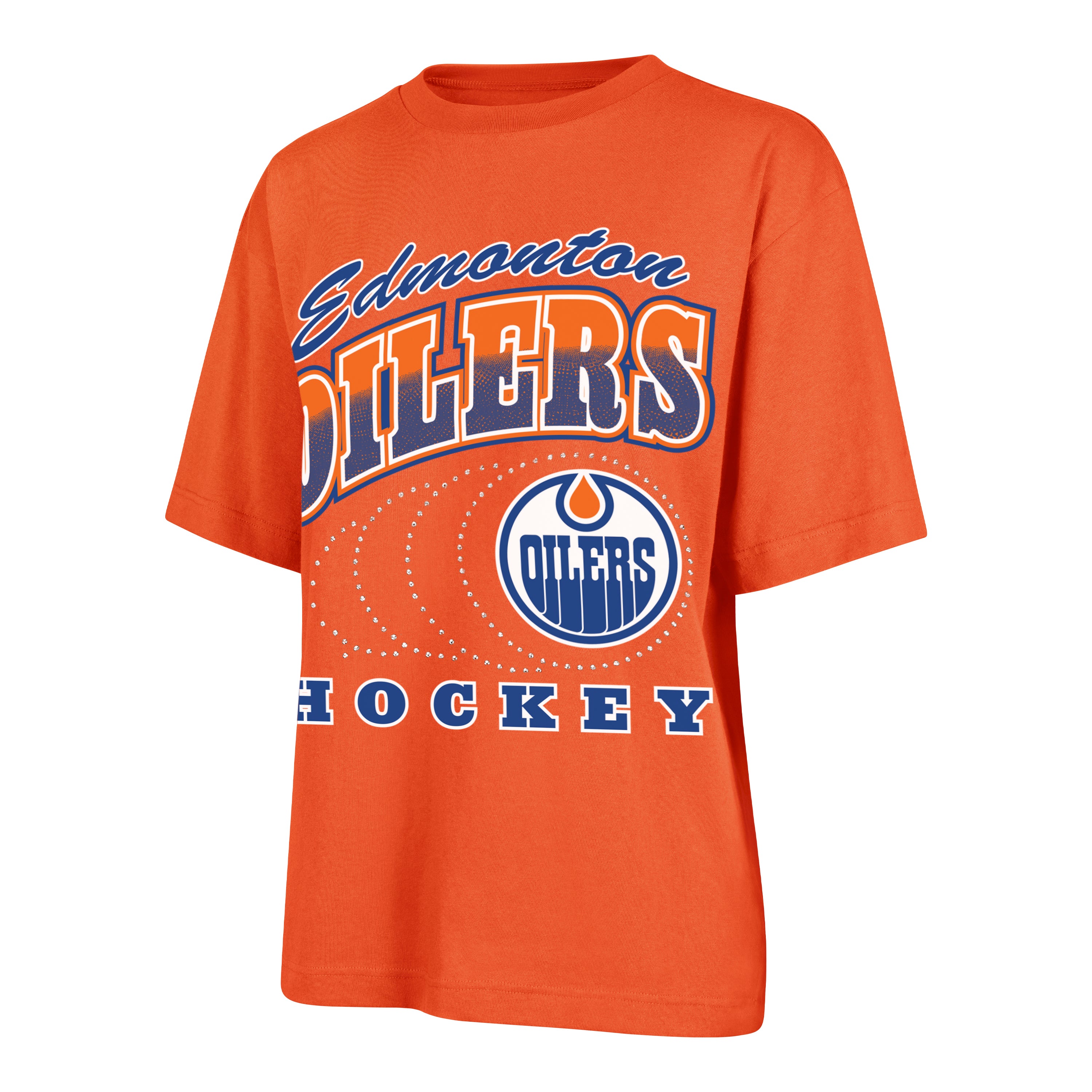 '47 Brand Women's NHL Edmonton Oilers Shimmer Shot T-Shirt