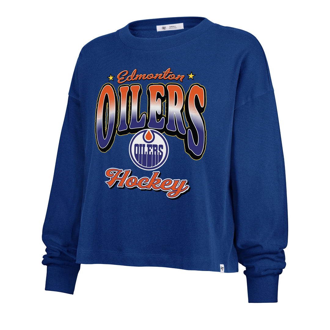 '47 Brand Women's NHL Edmonton Oilers Vibe Check L/S T-Shirt