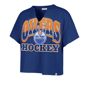 '47 Brand Women's NHL Edmonton Oilers Win Big Crop Shirt