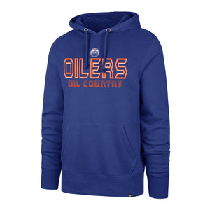'47 Brand Men's NHL Edmonton Oilers Byline Headline Hoodie blue