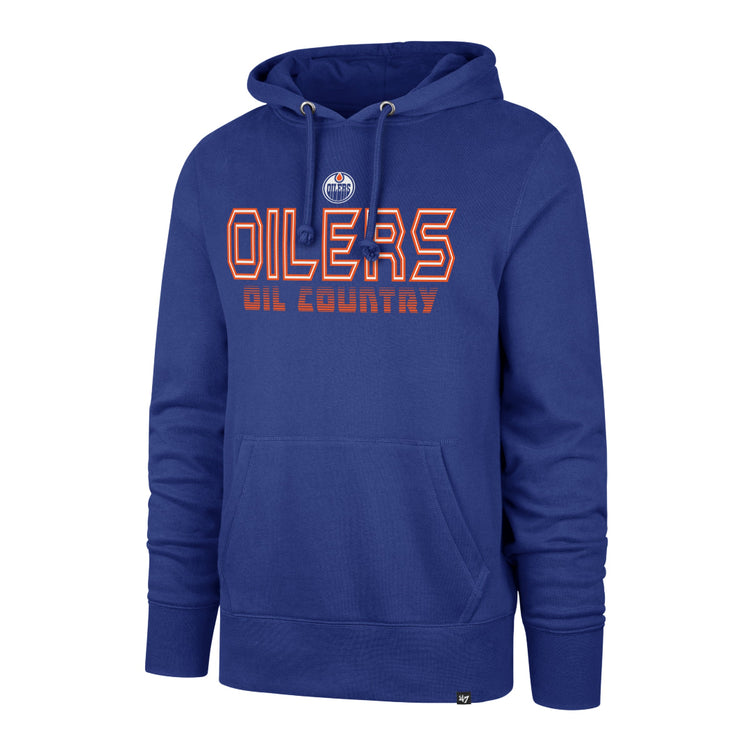 '47 Brand Men's NHL Edmonton Oilers Byline Headline Hoodie blue