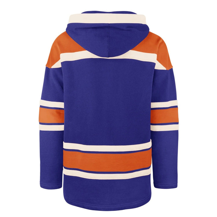 '47 Brand Men's NHL Edmonton Oilers Lacer Hoodie Blue 