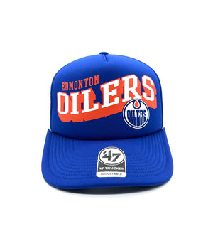 '47 Brand Men's NHL Edmonton Oilers Meander Trucker Hat blue white
