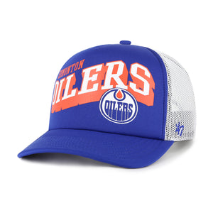'47 Brand Men's NHL Edmonton Oilers Meander Trucker Hat royal blue white
