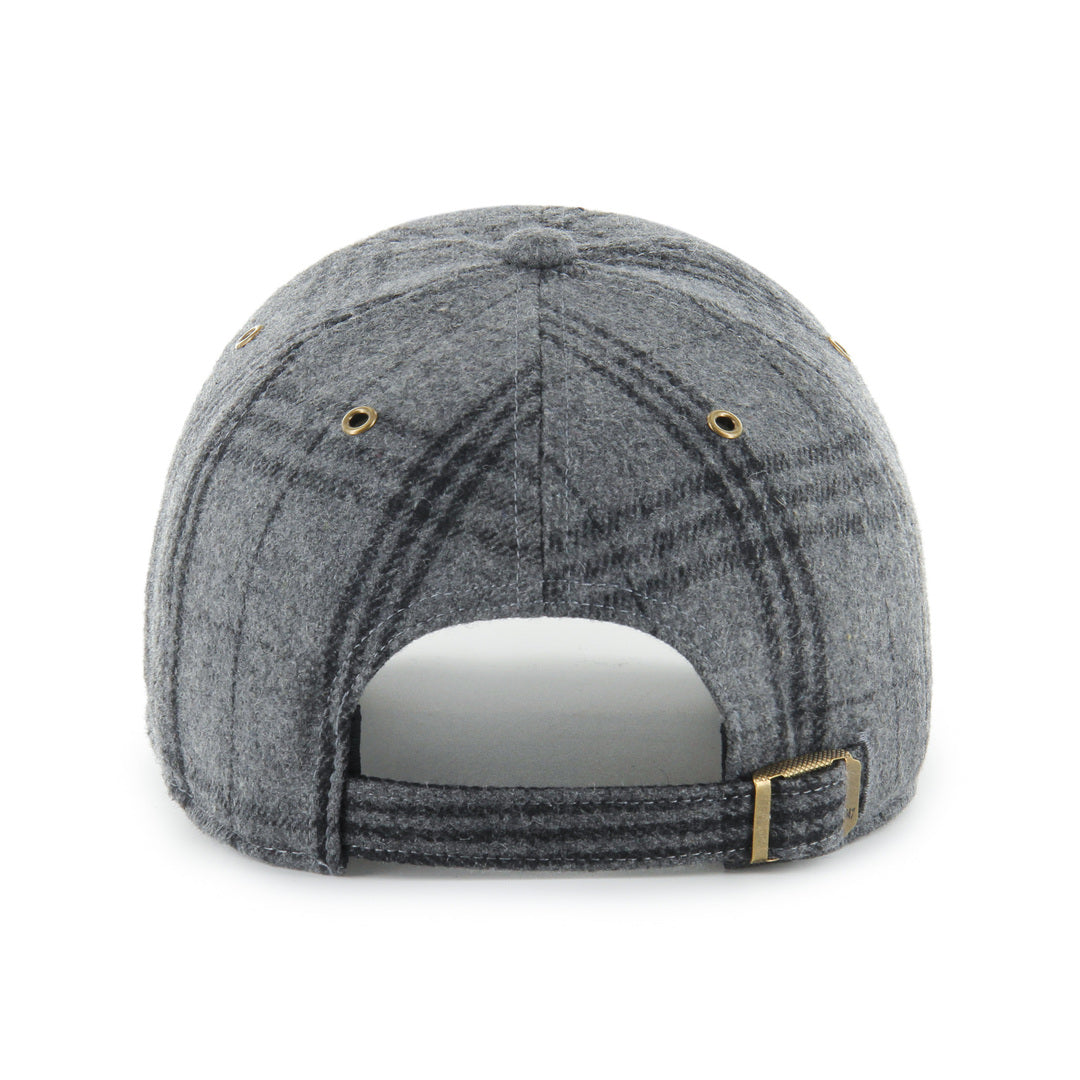 '47 Brand Men's NHL Edmonton Oilers Windowpane Plaid Clean-Up Hat Grey