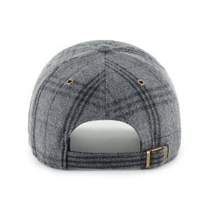 '47 Brand Men's NHL Edmonton Oilers Windowpane Plaid Clean-Up Hat Grey