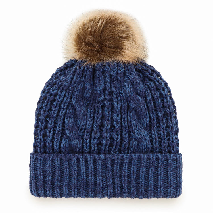 '47 Brand Women's NHL Edmonton Oilers Meeko Cuffed Pom Knit Toque Blue