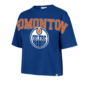 '47 Brand Women's NHL Edmonton Oilers Outreach Crop City T-Shirt