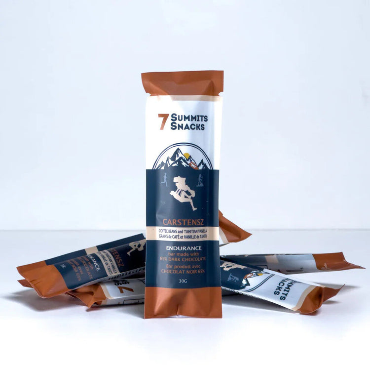 7 Summits Snacks Endurance Bar carstensz coffee beans and tahitian vanilla