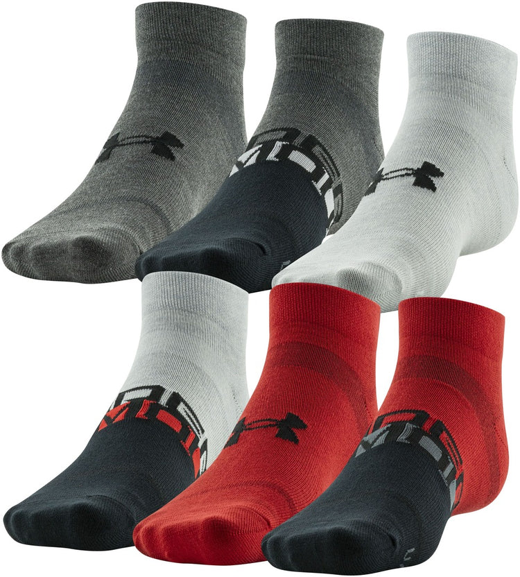 Shop Under Armour Men's Essential Lite Low Cut Sock 6-Pack 10-13 Large Red