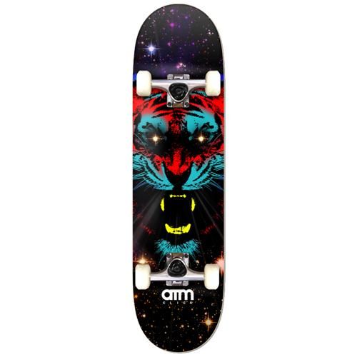 ATM Tiger Complete Skateboard 7.5" Black