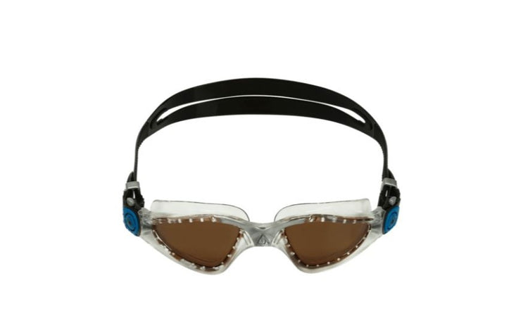 AquaSphere Kayenne Swim Goggle Transparent/Silver/Petrol Brown Polarized Lens
