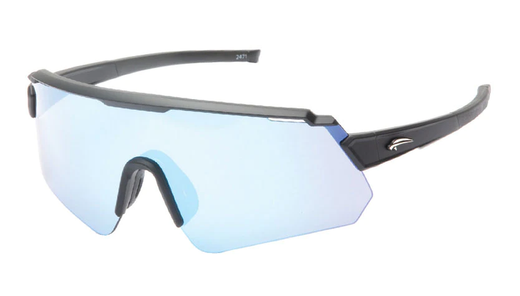 Atmosphere Slash Sunglasses Matte Black/Blue