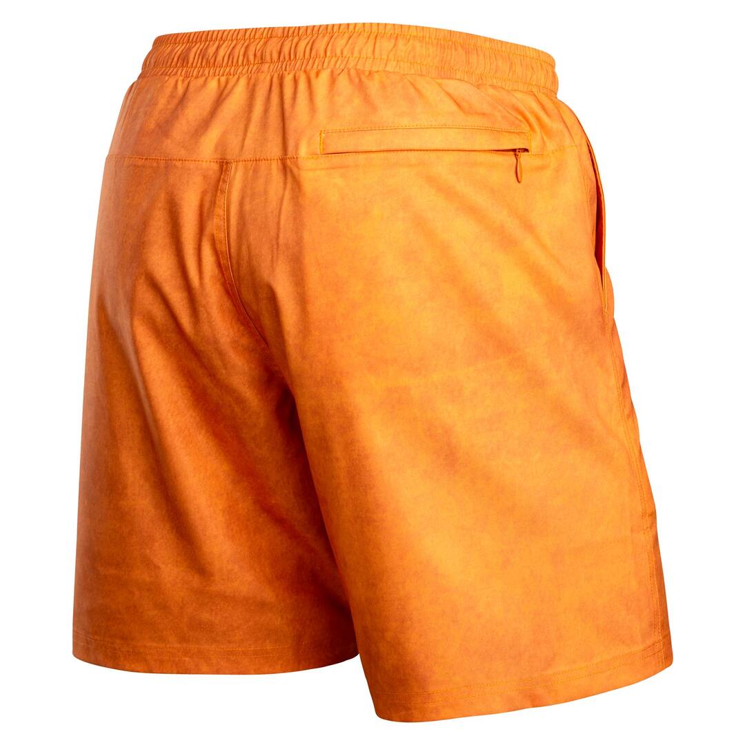 BN3TH Men's Agua Volley Swim Short 7" Cinnamon Orange Acid Wash