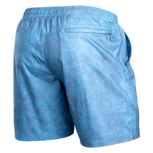BN3TH Men's Agua Volley Swim Short 7" Fog Acid Wash