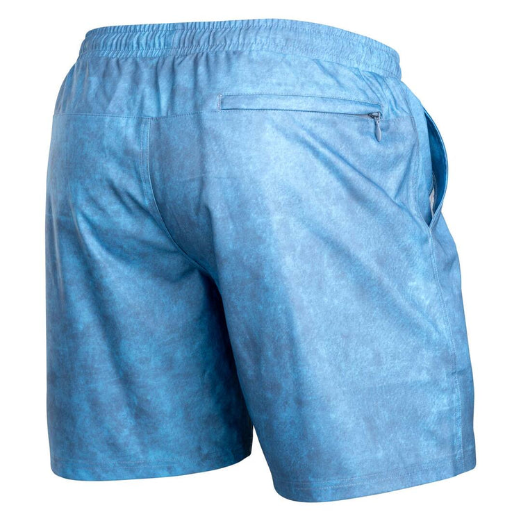BN3TH Men's Agua Volley Swim Short 7" Fog Acid Wash