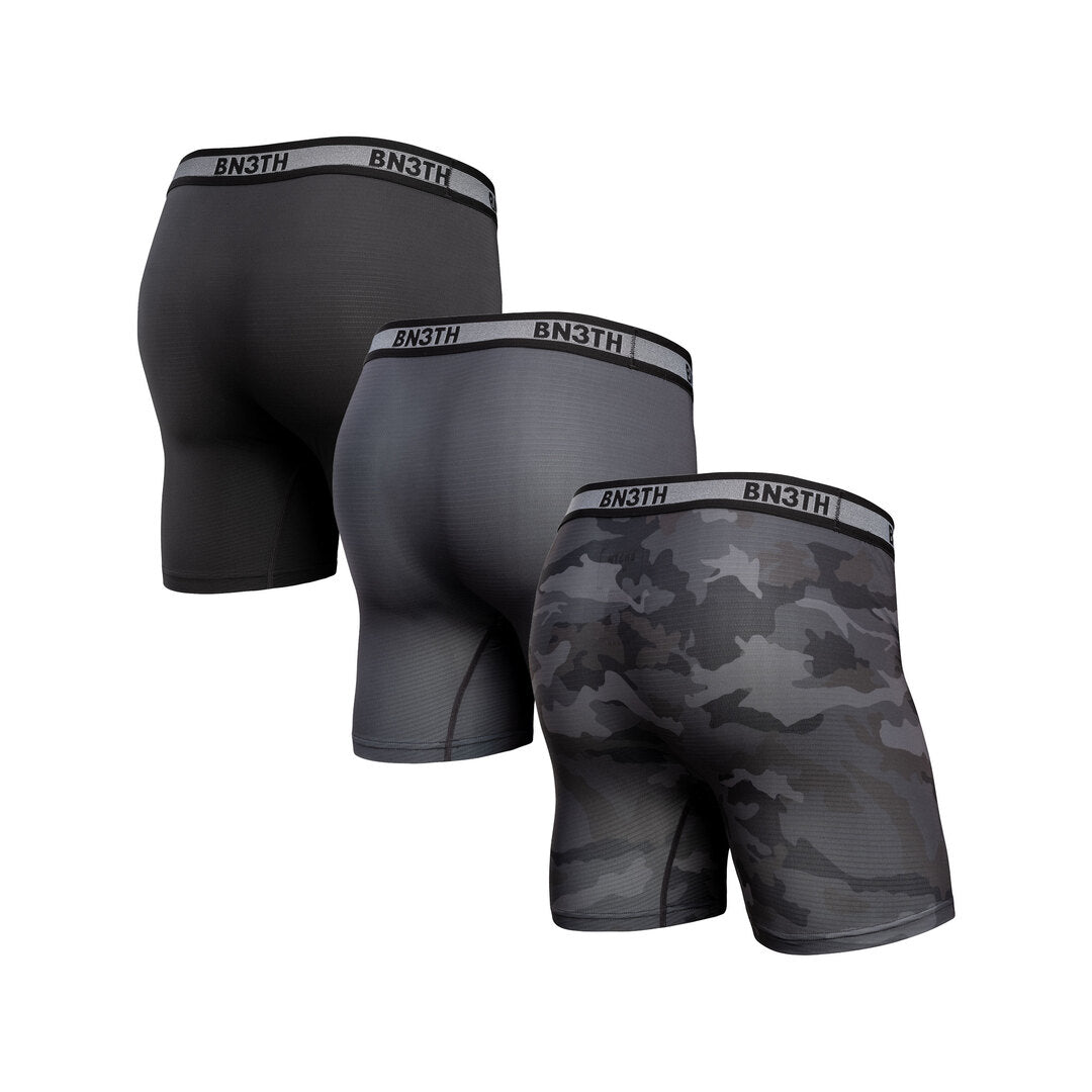 BN3TH Men's Air Boxer Briefs 3-Pack Camo/Shadow/Black
