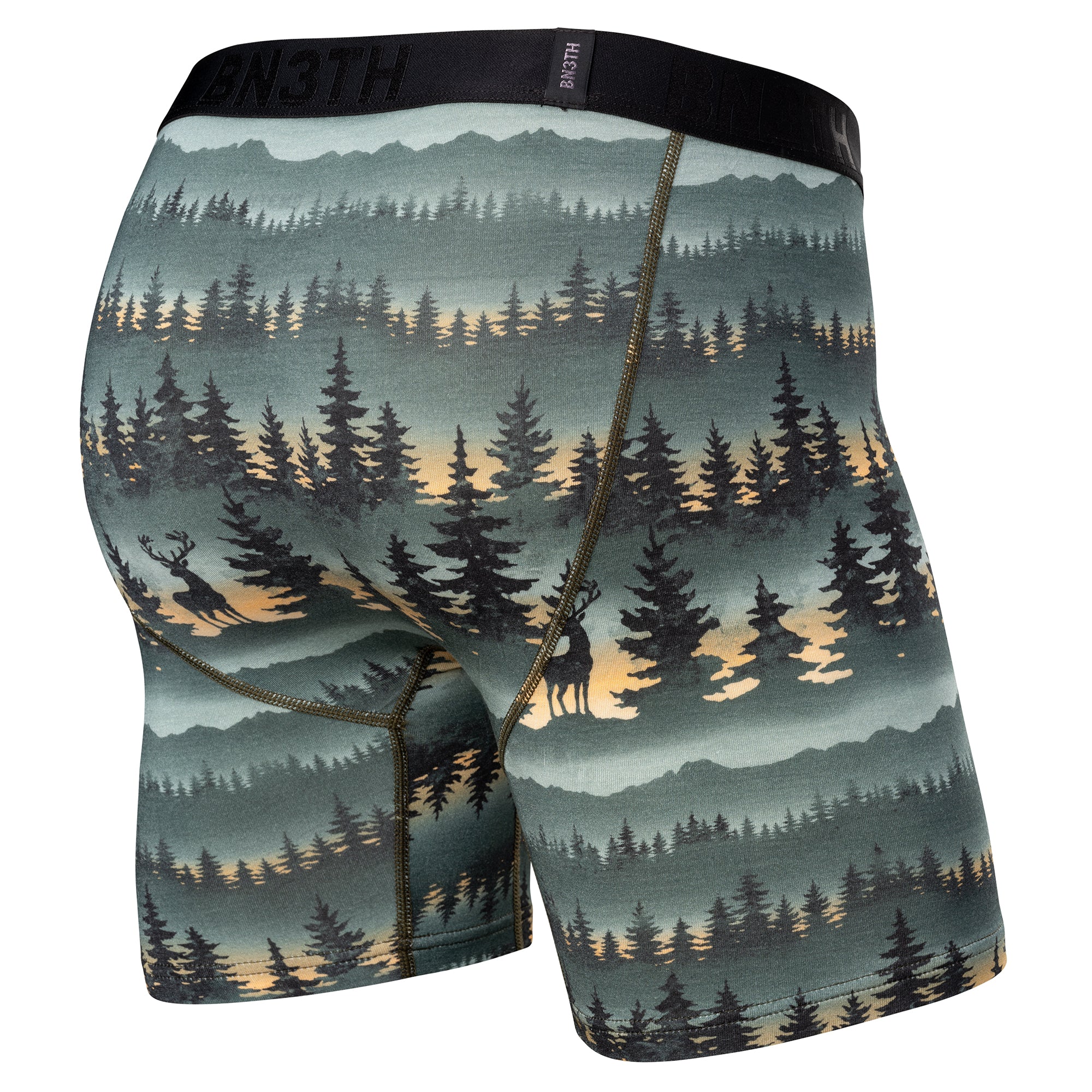 BN3TH Men's Classic Boxer Brief Forest Stag Deepest Spruce
