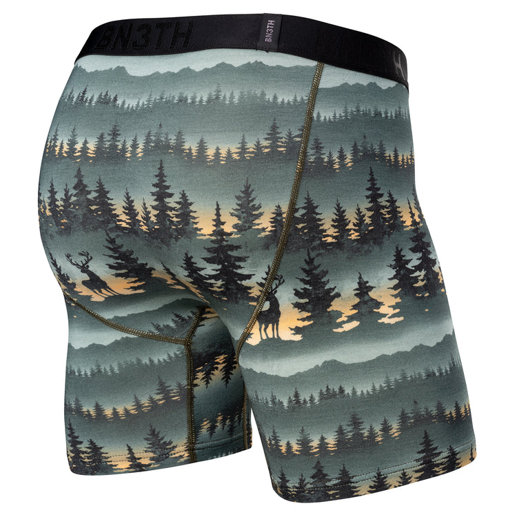 BN3TH Men's Classic Boxer Brief Forest Stag Deepest Spruce
