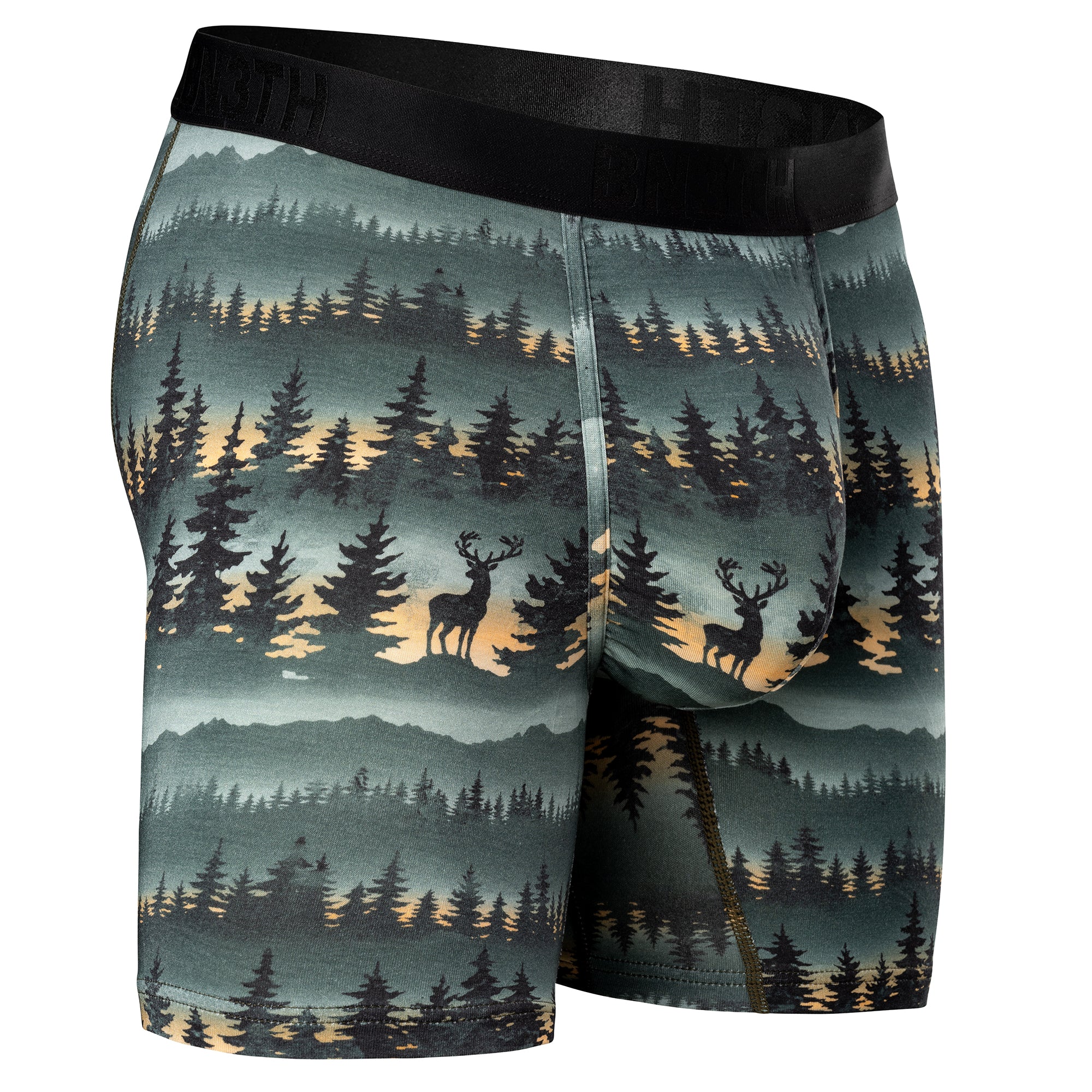BN3TH Men's Classic Boxer Brief Forest Stag Deepest Spruce
